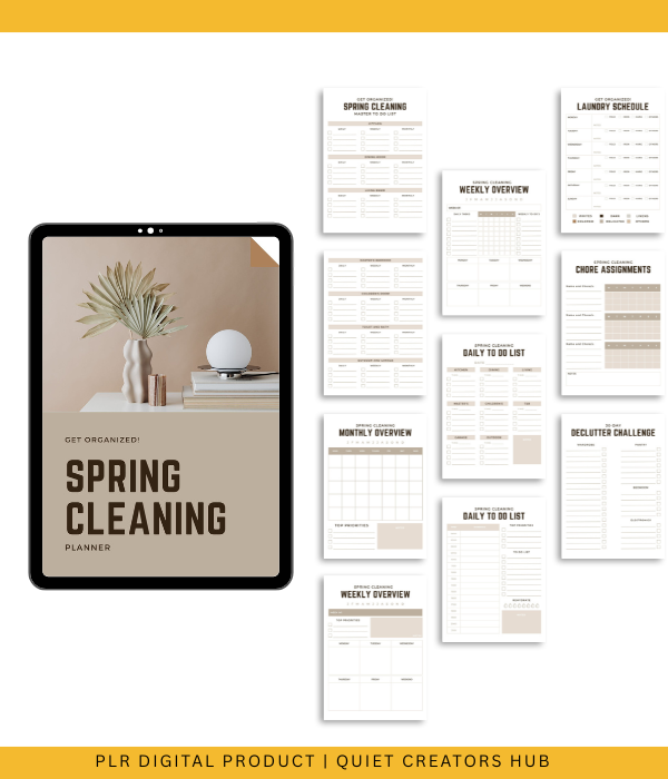 spring cleaning templates PLR