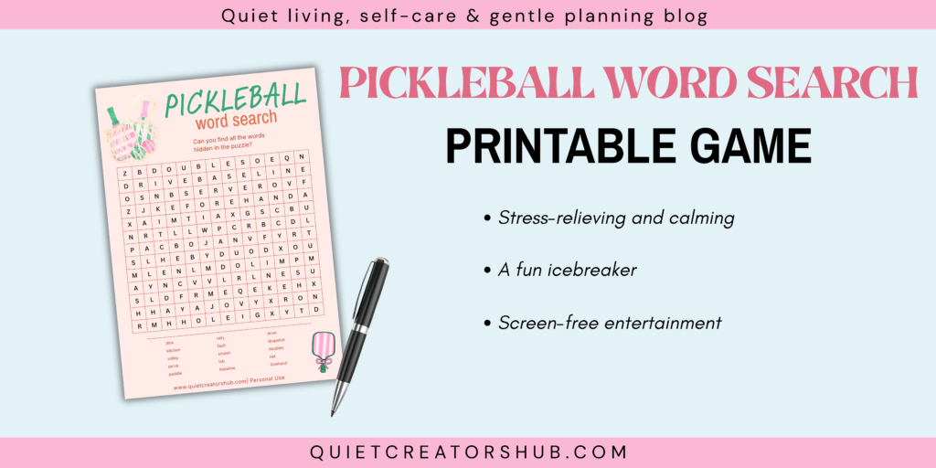 pickleball word search